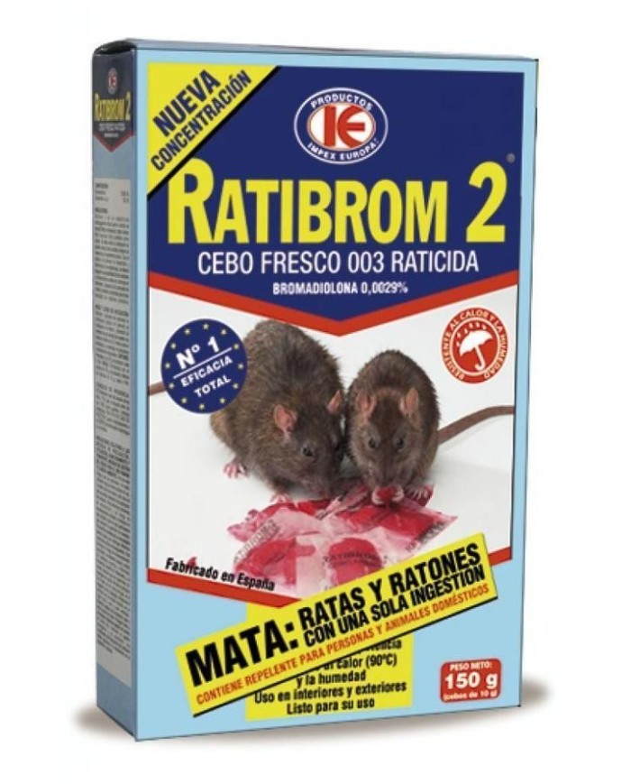 RATICIDA RATIBROM-2 CEBO FRESCO 150GRS. D01.311