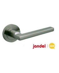 MANIVELA EQ203 LATON BRILLO C/BOCALLAVE 70MM JANDEL (JUEGO)