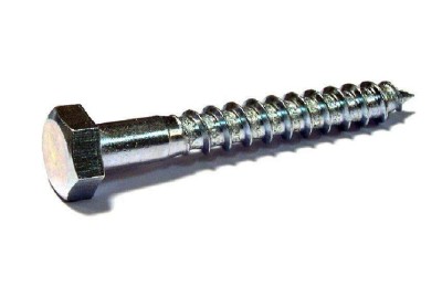 TIRAFONDO CABEZA HEXA.  7 X 40 ZINCADO (100U)