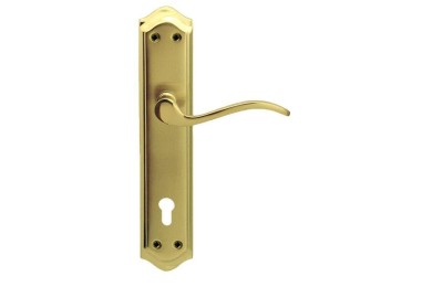 MANIVELA EQ203 LATON BRILLO C/BOCALLAVE 47MM JANDEL (JUEGO)