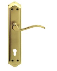 MANIVELA EQ203 LATON BRILLO C/BOCALLAVE 47MM JANDEL (JUEGO)