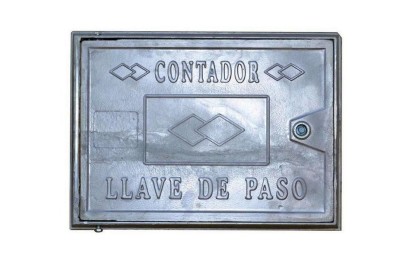 TAPA CONTADOR AGUA ALUMINIO 25X35