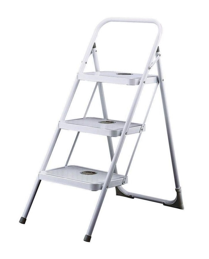 TABURETE ROLSER 3 PELDAÑOS M11 BLANCO MET004