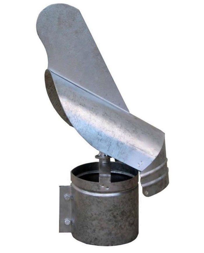 SOMBRERETE GALVANIZADO GIRATORIO 100 MM.
