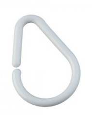 ANILLA PLASTICO CORTINA BAÑO PERA 30 100 UND.