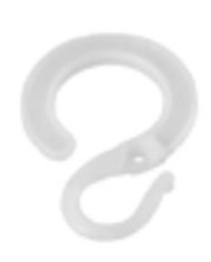 ANILLA PLASTICO CORTINA BAÑO PERA 30 100 UND.