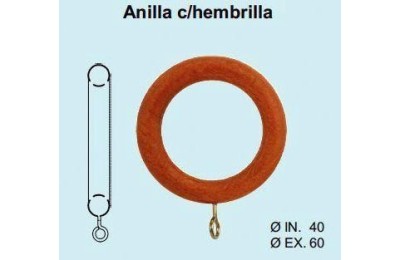 ANILLA RIEL CHYC MADERA TEKA 28MM. BLISTER 10 UNID.