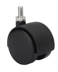 RUEDA GIRATORIA PLASTICO ESPIGA M8/ 50MM. CON ROSCA