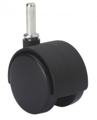 RUEDA GIRATORIA  PLASTICO CON PLACA 50 MM.