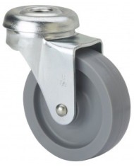 CAJA 5 RUEDAS GIRATORIAS 75MM. POLIURETANO TRANSPARENTE SILLA OFICINA