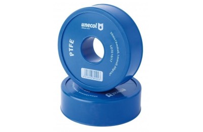 CINTA TEFLON UNECOL 19X0'1MM. ROLLO 50MTS.