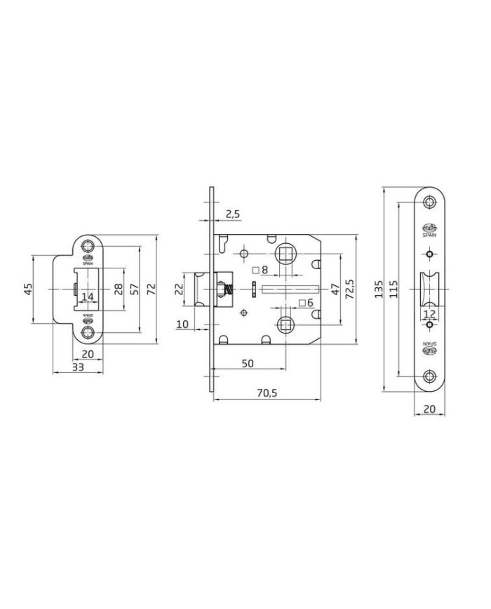 PICAPORTE EMB.AMIG NIQ.C/REDONDO 2000 50