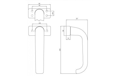 JUEGO MANIVELA ALUMINIO F-137 PLATA