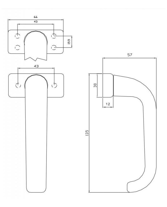 JUEGO MANIVELA ALUMINIO F-137 PLATA