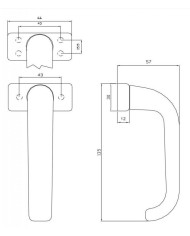 JUEGO MANIVELA ALUMINIO F-137 PLATA