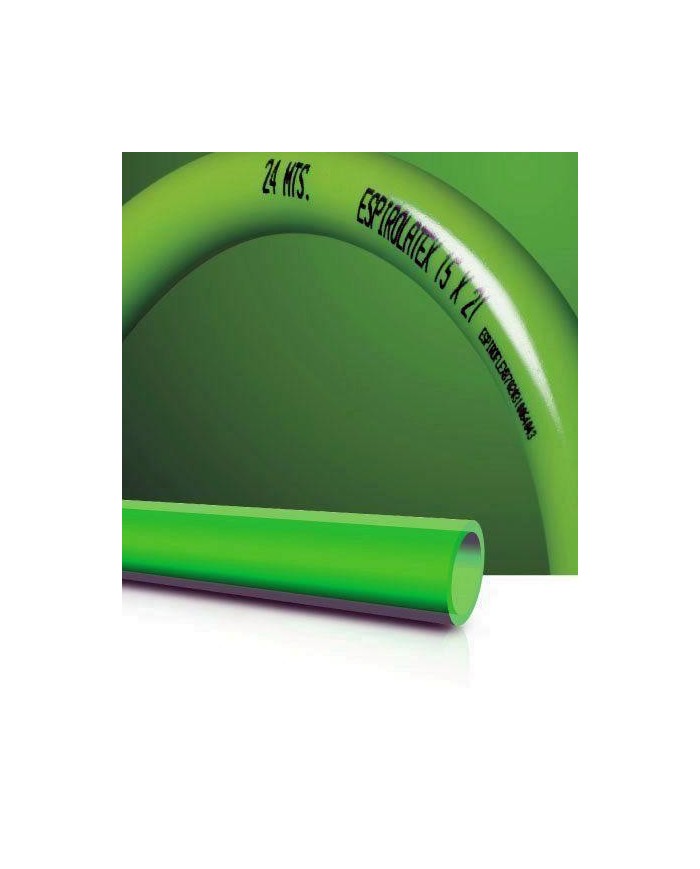 MANGUERA ESPIROLATEX VERDE 18X25 R/50MTS.