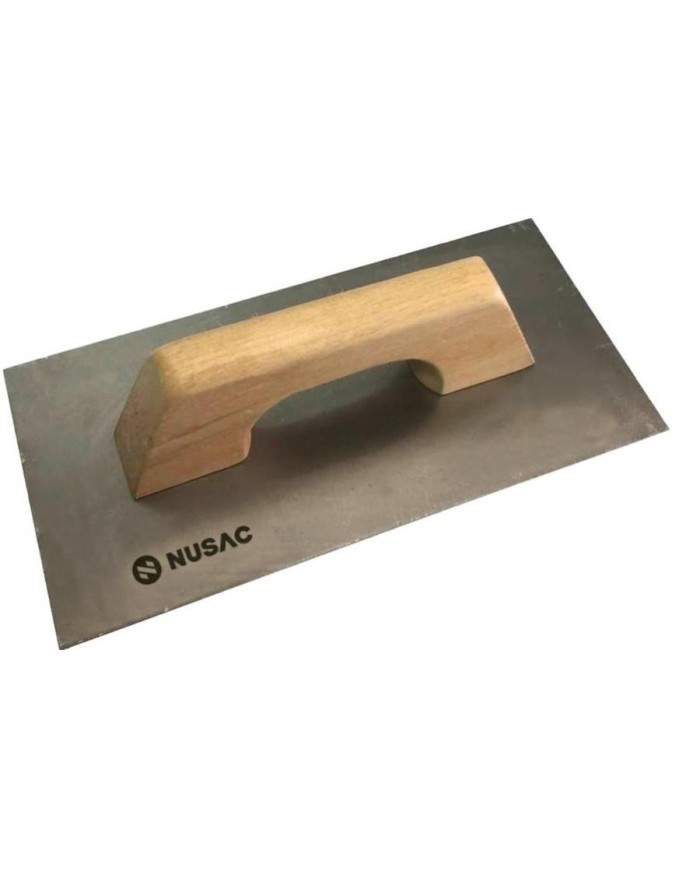 LLANA INOXIDABLE NUSAC 300X150MM. MANGO MADERA