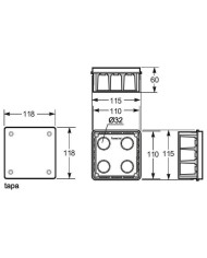 CAJA EMPALME EMPOTRAR FAMATEL 100X100X45 RF.3201