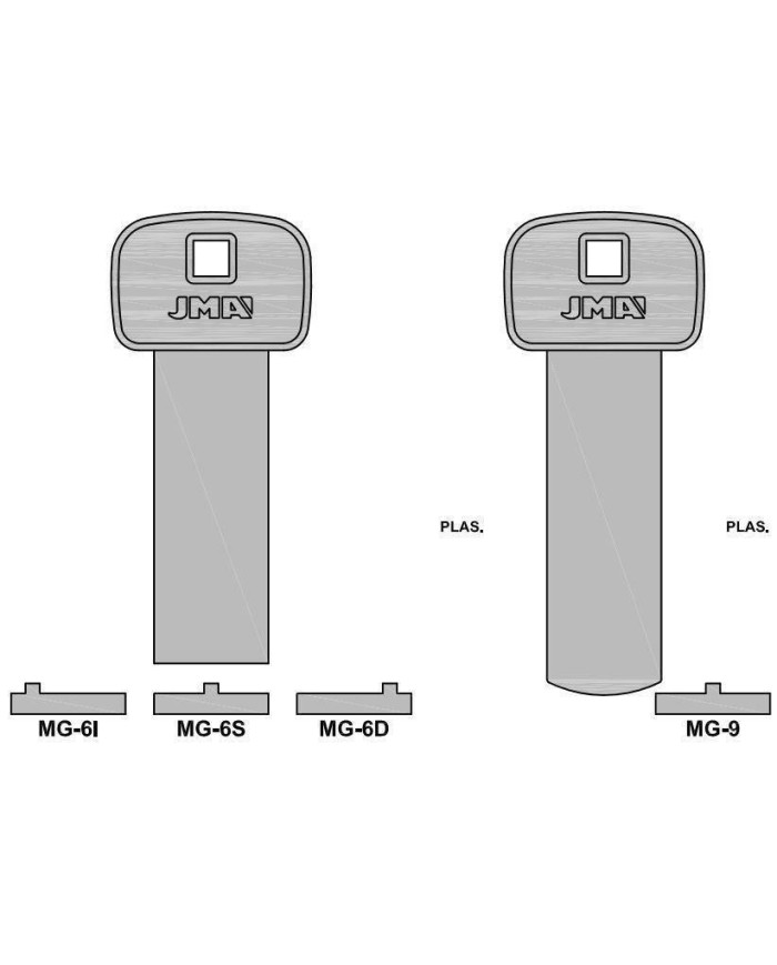 LLAVES EN BRUTO  MAGNETICAS MG 9