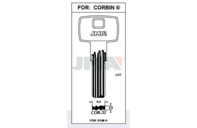 LLAVES BRUTO SEGURIDAD COR-37    LATON