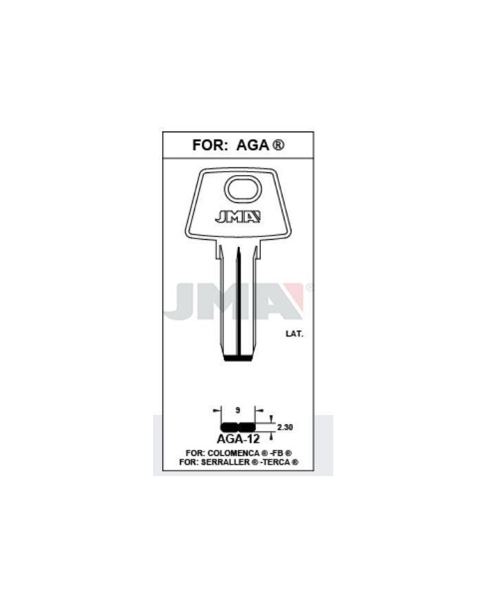 LLAVES BRUTO SEGURIDAD AGA-12    LATON