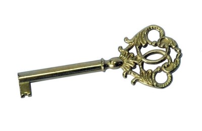 LLAVE ARMARIO DORADA 40 MM.