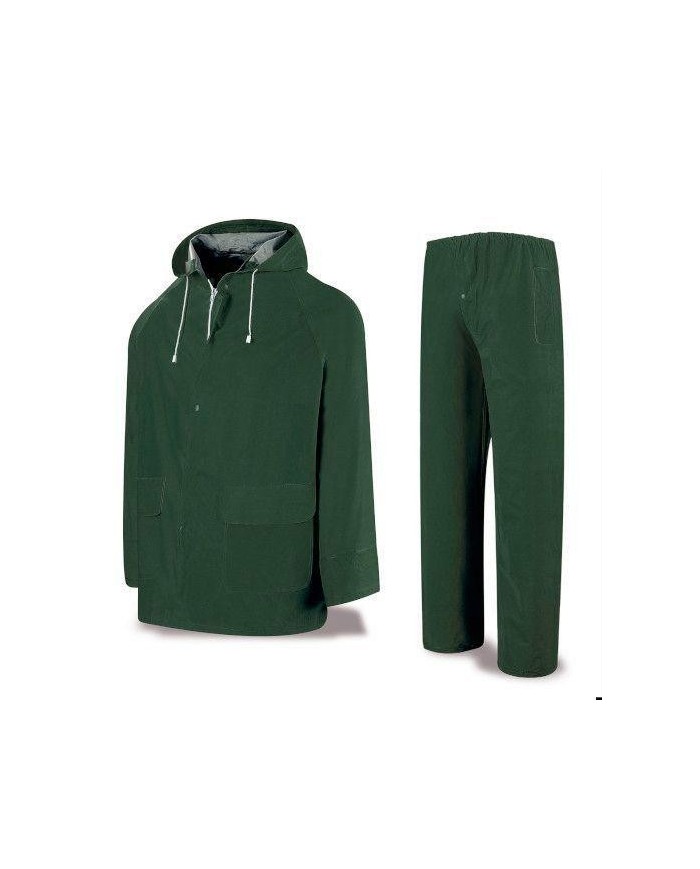 IMPERMEABLE CHAQUETA-PANTALON MARCA PVC-NYLON VERDE TALLA XL 188TAIV/XL