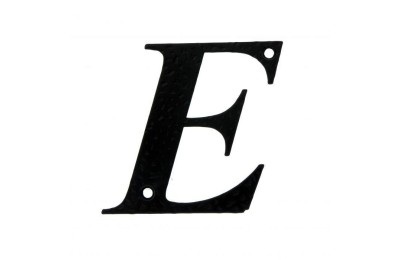 LETRA E FORJA NEGRO AMIG 10CMS.