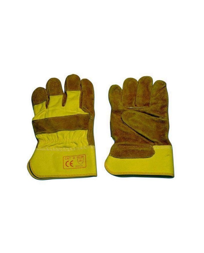GUANTES SERRAJE/LONA AMARILLO (B/12 UDS)