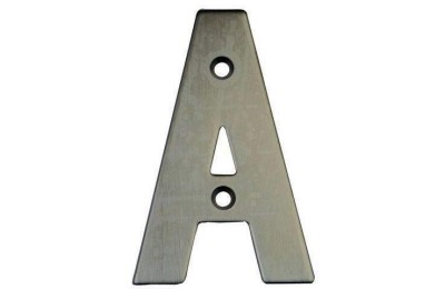 LETRA A ACERO INOXIDABLE AMIG 10CMS.