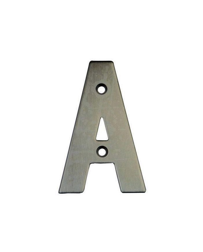 LETRA A ACERO INOXIDABLE AMIG 10CMS.