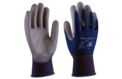 GUANTES POLIURETANO AZUL T-...