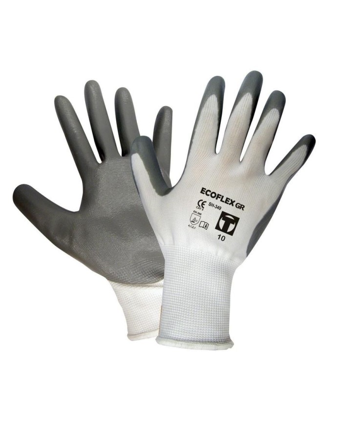 GUANTES NITRILO ECOFLEX TALLA 8 GRIS 12UNID.
