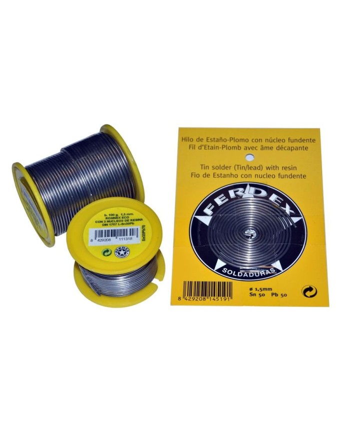 ESTAÑO SOLDAR 1,5MM. ROLLOS 250GR.