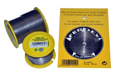 ESTAÑO SOLDAR, (1,5 MM) ROLLO 100 GRS.