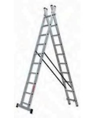 ESCALERA ROLSER ALUMINIO  11 PELDAÑOS 2 TRAMOS 6,21