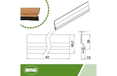 BURLETE AMIG ALUMINIO ROBLE  82