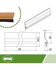 BURLETE AMIG ALUMINIO ROBLE  82