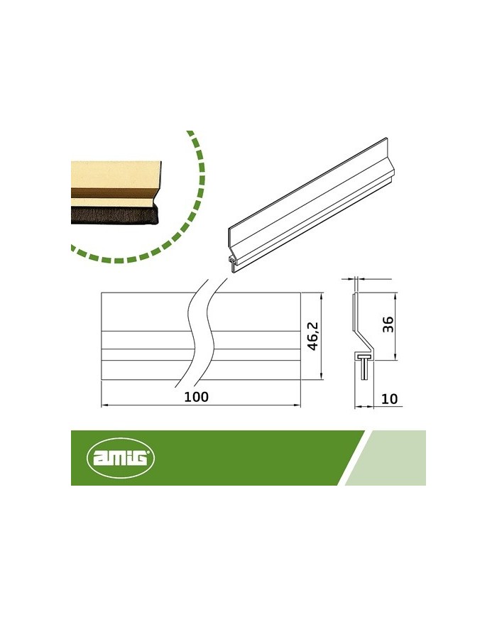 BURLETE AMIG ALUMINIO ORO  82