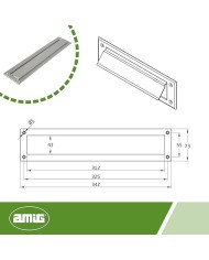 BOCACARTAS AMIG MOD.2 INOX 342X73CMS.