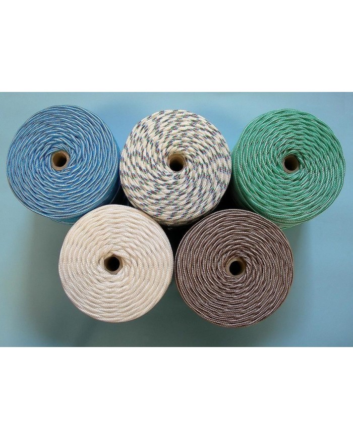 CUERDA POLIPROPILENO BLANCO/AZUL 5MM. (R 200MTS).     4102050200