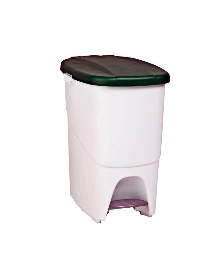 CUBO BASURA PLASTICO C/PEDAL VERDE 25LTS. 24170