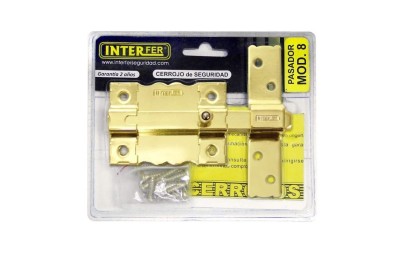 CERROJO INTERFER MODELO 8-87 DORADO
