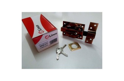 CERROJO LINCE 3930 COBRE LL/SERR. 105MM.
