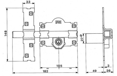 CERROJO FAC PINTADO 101-L-105
