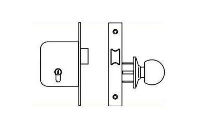 CERRADURA TESA POMO 3520/50 MM. LAT.MATE