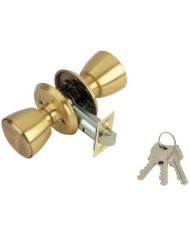 CERRADURA MCM-POMO 508-3/3 LATON MATE(LLAVE/POMO).