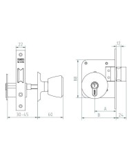 CERRADURA MCM-POMO 1561-3/50 MM.