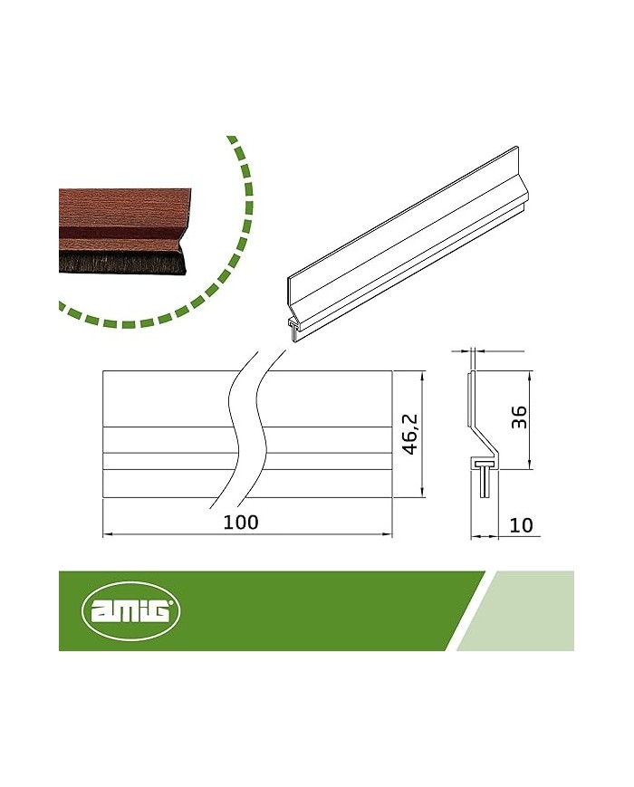 BURLETE AMIG ALUMINIO SAPELLI 100