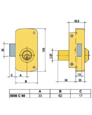 CERRADURA LINCE 5056-C- 60 DERECHA
